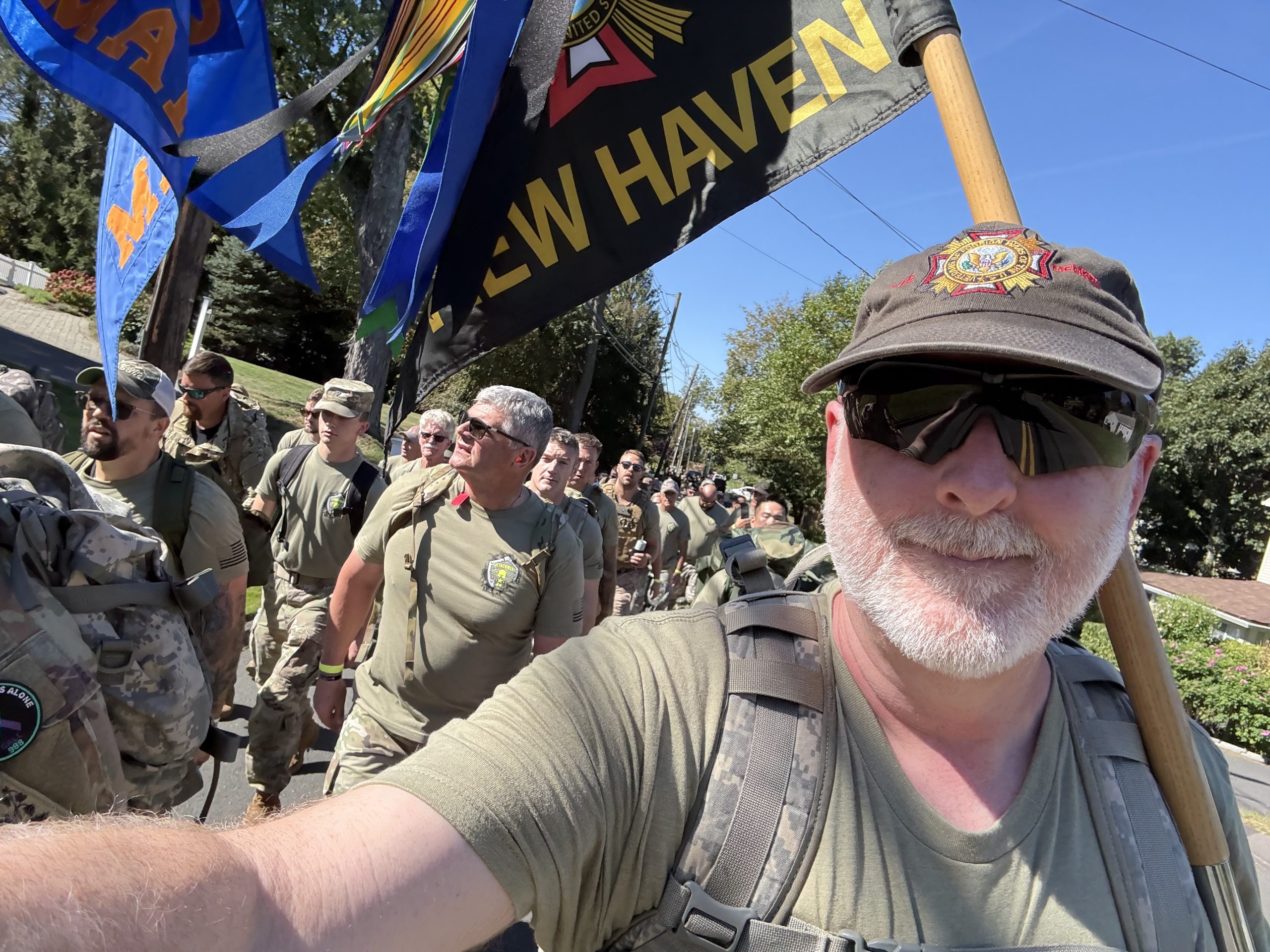 PICKETT CARRIES VFW GUIDON IN ANNUAL 22K “SUICIDE” HIKE